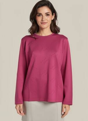 Pull coupe cintrée manches longues rose JUPER femme