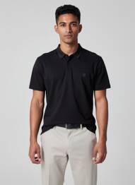 Polo tissage jersey manches courtes noir STREET ONE homme