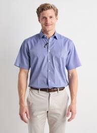 Chemise manches courtes coupe cintrée bleu SEIDENSTICKER homme