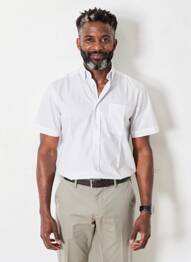 Chemise manches courtes coupe cintrée gris BELLONI homme