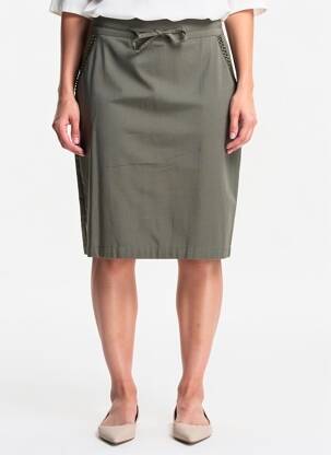 Jupe mi-longue taille normale vert GRIFFON femme