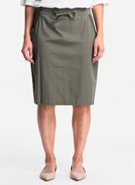 Jupe mi-longue taille normale vert GRIFFON femme