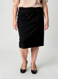 Jupe mi-longue stretch noir CHRISTINE LAURE femme