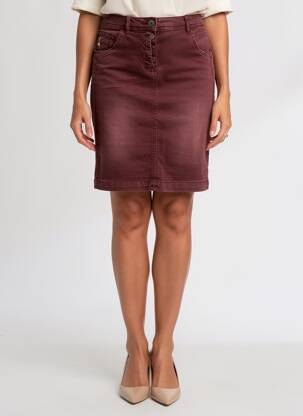 Jupe courte poches violet CECIL femme