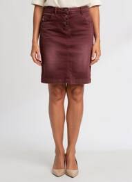 Jupe courte poches violet CECIL femme