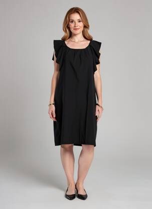 Robe courte manches courtes manches courtes noir MOLLY BRACKEN femme