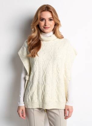 Poncho beige MOLLY BRACKEN femme