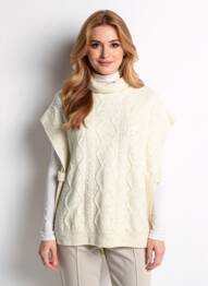 Poncho beige MOLLY BRACKEN femme
