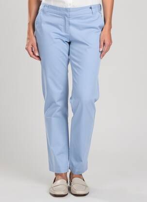 Pantalon chino tissage popeline taille normale bleu TOMMY HILFIGER femme