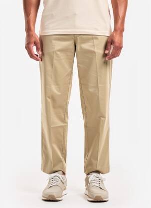 Pantalon chino tissage popeline taille normale beige TOMMY HILFIGER homme