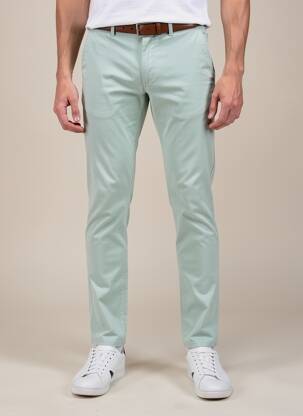 Pantalon chino stretch taille normale vert TOMMY HILFIGER homme