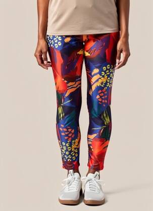 Legging effet matière satinée taille normale orange DESIGUAL femme