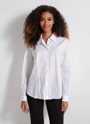 Chemisier coupe cintrée manches longues blanc IMPERIAL femme