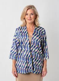 Veste casual coupe droite bleu SCORZZO femme
