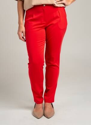 Pantalon slim tissage popeline taille normale rouge MADO ET LES AUTRES femme