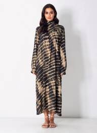 Robe longue manches longues manches longues noir BANDITAS FROM MARSEILLE femme