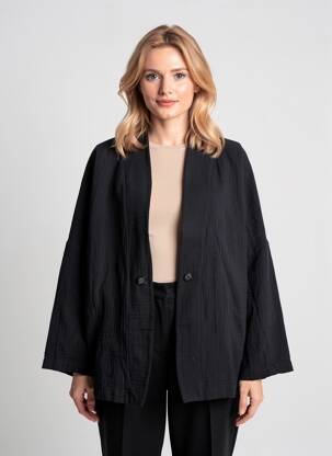Veste casual fermeture boutonnée sur le devant noir BANDITAS FROM MARSEILLE femme