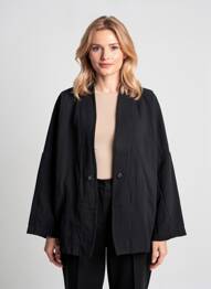Veste casual fermeture boutonnée sur le devant noir BANDITAS FROM MARSEILLE femme