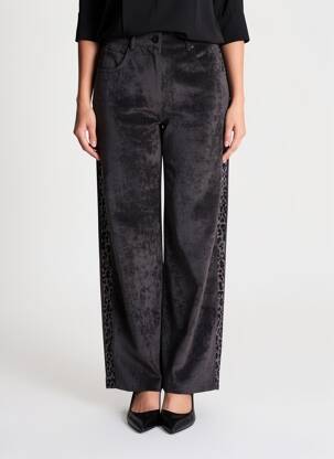 Pantalon droit stretch taille normale noir BANDITAS FROM MARSEILLE femme