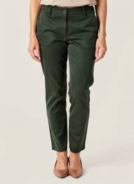 Pantalon slim taille normale taille normale vert HALOGENE femme