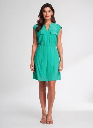 Robe courte sans manche sans manche vert C'EST BEAU LA VIE femme