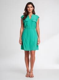 Robe courte sans manche sans manche vert C'EST BEAU LA VIE femme