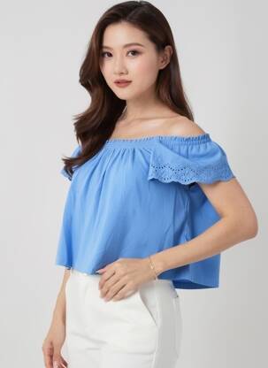 Top manches courtes manches courtes bleu RALPH LAUREN femme