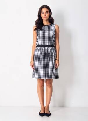 Robe mi-longue sans manche sans manche noir BROOKS BROTHERS femme