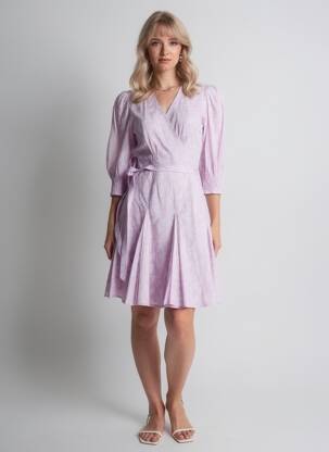 Robe mi-longue manches 3/4 manches 3/4 violet RALPH LAUREN femme