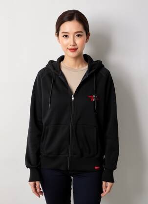 Veste casual col rond noir DAMART femme
