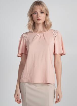 Top manches courtes manches courtes rose RALPH LAUREN femme