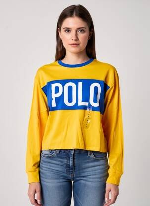 Top manches longues manches longues jaune RALPH LAUREN femme