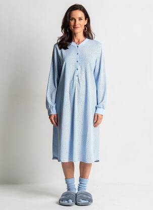 Chemise de nuit stretch bleu RINGELLA femme