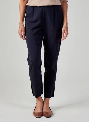 Pantalon 7/8 stretch taille normale bleu PLATINE COLLECTION femme
