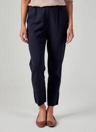 Pantalon 7/8 stretch taille normale bleu PLATINE COLLECTION femme