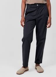 Pantalon 7/8 stretch taille normale noir PLATINE COLLECTION femme