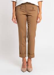 Pantalon 7/8 stretch taille normale marron GARDEUR femme