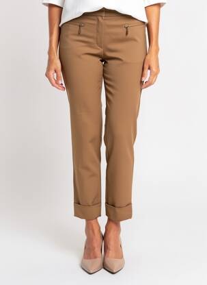 Pantalon 7/8 stretch taille normale marron GARDEUR femme