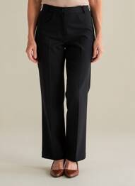 Pantalon droit stretch taille normale noir PLATINE COLLECTION femme