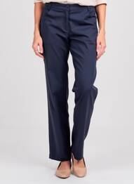 Pantalon droit stretch taille normale bleu PLATINE COLLECTION femme