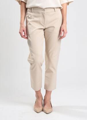 Pantalon 7/8 stretch taille normale beige INDIES femme
