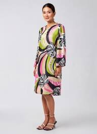 Robe courte manches 3/4 manches 3/4 noir JOSEPH RIBKOFF femme