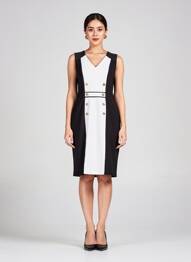 Robe mi-longue sans manche sans manche noir JOSEPH RIBKOFF femme