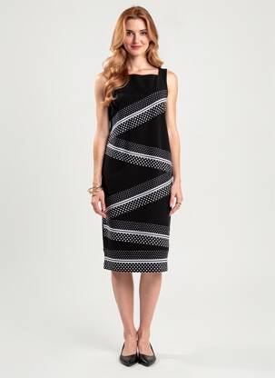 Robe mi-longue sans manche sans manche noir JOSEPH RIBKOFF femme