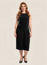 Robe mi-longue sans manche sans manche noir JOSEPH RIBKOFF femme