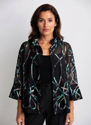Veste casual coupe cintrée noir JOSEPH RIBKOFF femme