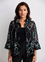 Veste casual coupe cintrée noir JOSEPH RIBKOFF femme