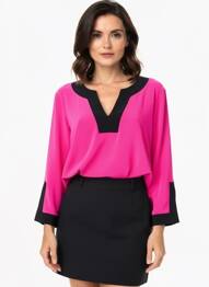 Top stretch manches longues rose JOSEPH RIBKOFF femme