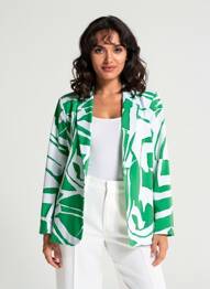Blazer finition intérieure doublée vert JOSEPH RIBKOFF femme
