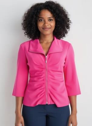 Veste casual coupe cintrée rose JOSEPH RIBKOFF femme